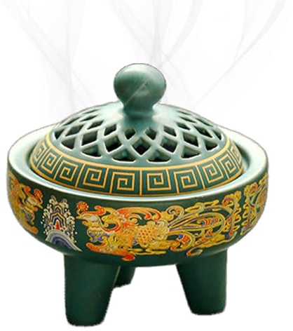 Quemador de bobina, soporte creativo de bobina, adorno de aromaterapia de escritorio, incensario portátil para exteriores, interiores, camping, sala de estar, spa, entorno