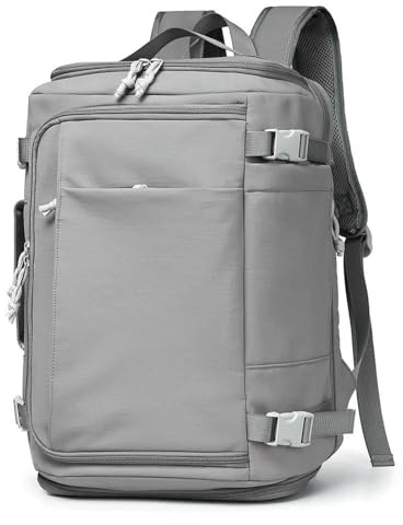 Gyios ryggsäck vattentät laptopväska, kabinväska 43 x 30 x 18 för Easy Jet stor kapacitet – resa – lätt ryggsäck – grå