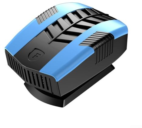 HOHOVYVY Riscaldamento portatile per auto, 12 V, 150 W, con funzione di raffreddamento, sbrinatore, per auto, camion e camper, flusso d'aria regolabile a 360° (blue)