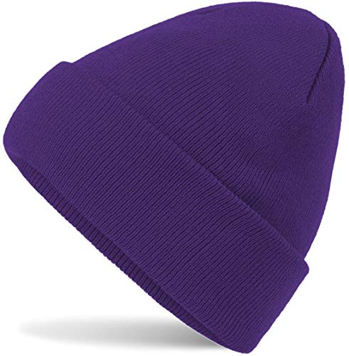 Hatstar Wintermütze | Damen Beanie Mütze | Herren Feinstrick Beanie | für Frauen Männer Unisex | Cuffed Hats Weich & Warm
