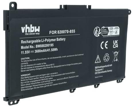 vhbw Akku Ersatz für HP HT03XL | HT03041XL, HSTNN-LB8M, HSTNN-LB8L, HSTNN-UB7J für Notebook (3600 mAh, 11,55 V, Li-Ion)