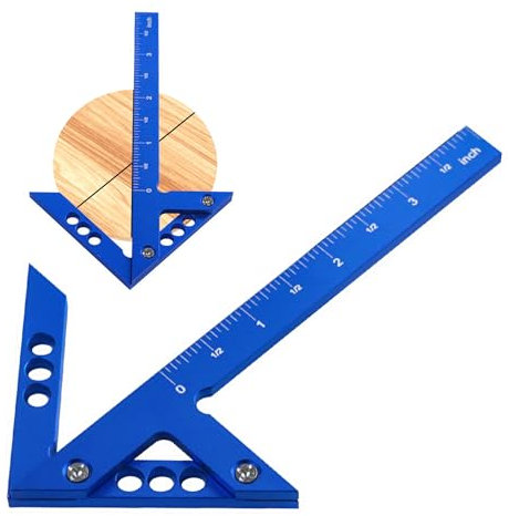 Candeon Calibro Di Marcatura Centrale, 45°/90 Calibro Quadrato Di Centraggio Angolo Retto Gauge, 100mm Calibro Centrale Di Marcatura Righello per Carpentiere Strumenti Di Misurazione Angolo