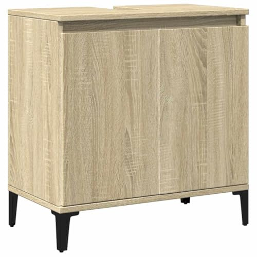 vidaXL Tvättställsskåp sonoma-ek 58x33x60 cm konstruerat trä