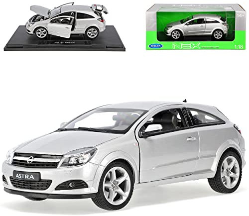 Welly Opel Astra H GTC Coupe Silber 2005-2010 1/18 Modell Auto