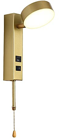 DRFGHK Lámpara de Lectura de Pared para cabecera, luz de Noche con Puerto de Carga USB de 6 W, luz Nocturna Ajustable, Aplique Moderno con protección para los Ojos para Hotel [Clase energética A+++]