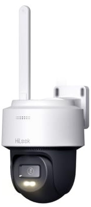 HiLook by HIKVISION Telecamera da esterno Wi-Fi, smart camera con rilevatore di movimento, rilevamento intelligente, visione notturna, audio bidirezionale, slot per scheda SD, 4MP (2560×1440)