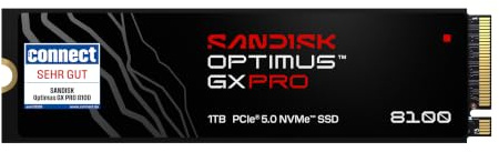Sandisk Optimus GX PRO 8100 1TB PCIe 5.0 NVMe SSD, M.2 2280