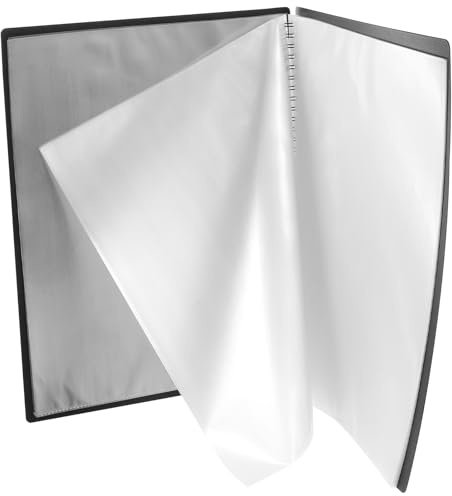 Musikordner A4 mit 20 Hüllen, Mehrseiten Design, Pp, Schwarz