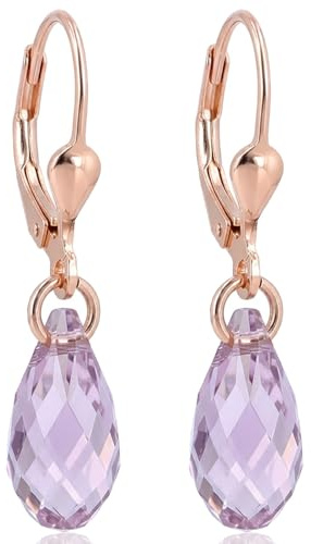 Ohrringe Ohrhänger Silber Rosegold Marken-Kristalle aus Österreich Rotgold NOBEL SCHMUCK