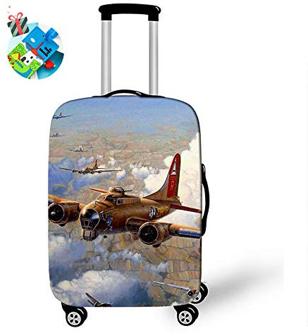 Elastisch Reise Kofferschutz-Bezug,Anti-Kratzer Staubdicht Wasserfeste Print Trolley Case Schutzhülle,Waschbar Können Wiederverwendbar Luggage Cover Odot Schutzhülle (L,Klassik)