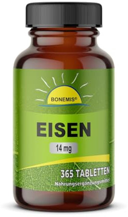 Eisen (hoch bioverfügbar), 365 Tabletten ohne unerwünschte Zusätze, Eisenfumarat, Bonemis®