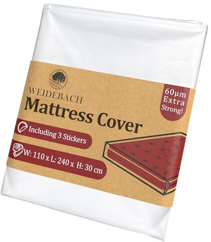 WEIDEBACH® robuste Matratzenhülle, Matratzenbeutel für 90 x 200 cm Singlematratzen, Aufbewahrungstasche für Matratzen für Lagerung & Transport, Matratzen Schutzhülle gegen Gerüche & Feuchtigkeit