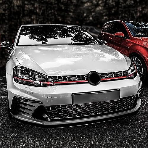 LiuROSE Auto Front Stoßstange Kühlergrill Kühlergrills für VW Golf 7 GTI/GTD 2014 2015 2016 2017,Kratzfest Kühler Grill Kühlergrill Sport Stil Autoersatzteile,A-BlackRed
