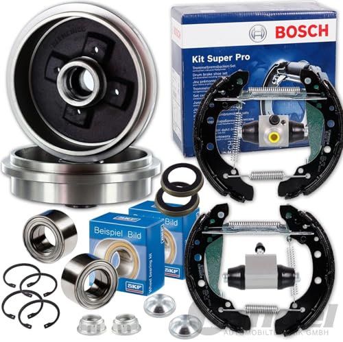 BandelOne enthält Bremstrommel Ø203mm Backen-Satz + SKF Radlager passend für Focus I