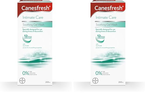 Canesfresh Soothing Gel Wash | 12hr Comfort & Fresh Feeling | Dermatologically & Gynaecologist Tested | with Glycine Known for Its Soothing Properties - 200 ml (Pack of 2)
