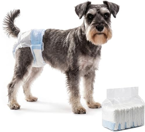 PawHut Pannolini per Cani Femmina Taglia M 48 Pezzi 48x35x1 cm Bianco