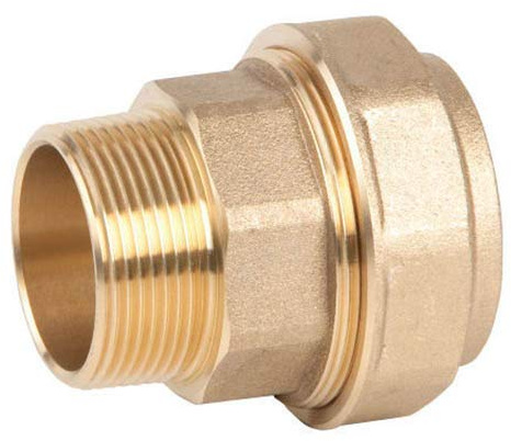 Raccordo dritto maschio in ottone per tubo in polietilene (25 x 3/4)