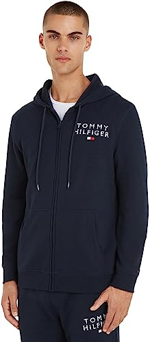 Tommy Hilfiger Men’s Zipped Hoodie, Blue (Desert Sky), M