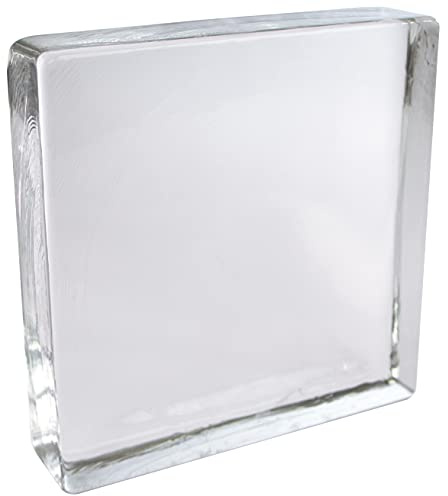 1 x Fuchs Collection Crystal clásico vista completa brillante bloque de vidrio bloque de vidrio 20x20x5cm