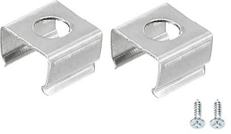 sourcing map 20 Stück Lichtschlauch-Montageclips Wandkanal-Montagehalter-Zubehör LED-Lichtstreifen Montagehalterung für 6,5 mm bis 8 mm wsserdichter LED-Lichtstreifen, Edelstahl