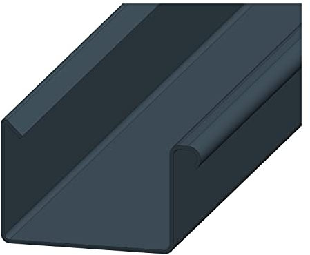 4 Home & Garden | Einzelteile Dachrinnensystem RG 70 Typ 200 Fallrohr DN 60 | Kunststoff PVC Anthrazit | Verbinder Stutzen Rinnenhalter (Dachrinne 100cm)