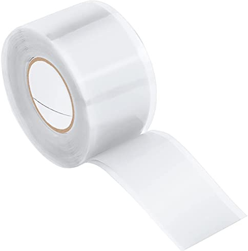 Rusoz Cinta Silicona de Autofusion Impermeable, Cinta Autosoldante Aislante Blanca Cinta Selladora Cinta de Reparación 3mx2.5cm Para Reparar Tuberías De Agua, Tubos Y Cables