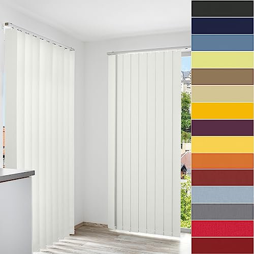 Lamellenvorhang individuell nach Maß - Vertikal Jalousie 127 mm viele Farben/Dekore bestellbar in Maßanfertigung für Wand- & Deckenmontage Jalousie Lamellen Rollo (B: 40 bis 700 cm/H: 100-500 cm)