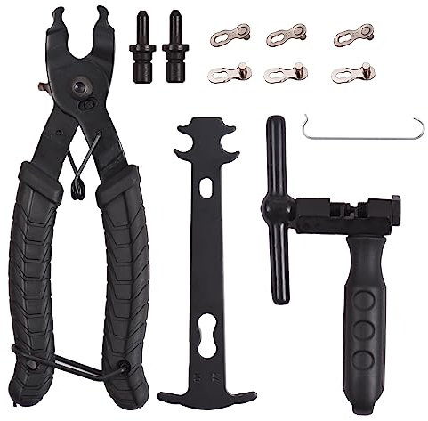 doorslay Kettennieter Fahrrad, Kettenzange, Kettenschloss Zange, 3 Paar Fahrradketten Nieten, Fahrradketten Werkzeug, Fahrradketten Nietwerkzeug Set, Fahrradketten Reparatur Set