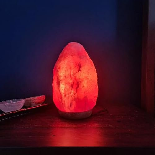 Himalaya Salzlampe Salzkristall Lampe Tischlampe Salzkristalllampe SalzsteinLampe Natürliche Himalaya Rosa Salz Nachtischlampe Salt lamp aus Salt Range Pakistan (4-7 KG)