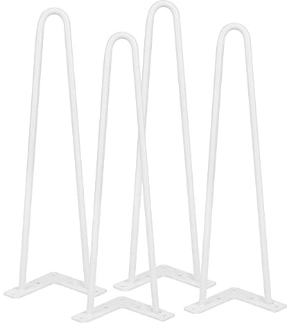 Belfoyer Lot de 4/8/12 Pieds de Table-Pieds de Meubles en métal de Style Industriel-Convient pour Bureau/Table d'appoint/Table basse-20cm/40cm/70cm (Blanc)