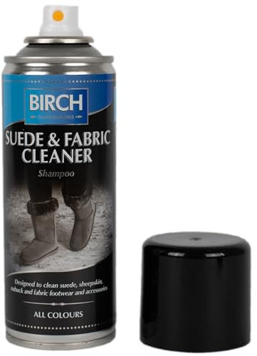 BIRCH Suede Nubuck & Fabric Cleaner for Shoes, Bags, Boots, Jackets | Shampoo Cleaning Foam | Removes Stains & Marks | Stain Remover for 200ml