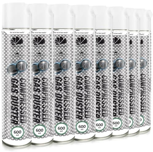 AABCOOLING Home&Office 8x 600ml Tryckluftsspray – Tryckluft, Datorrengöring, Datorkomponenter, Grafikkort, Bärbar Dator, Dator, Dammblåsare, Burkspray, Kontorsenheter, K1
