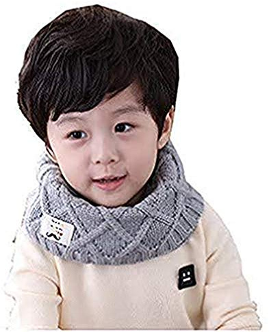 LONTG Schal Junge Mädchen Strickschal Herbst Winter Schlauchschal Einfarbiger Rundschal Gestricktes Halstuch Weiche Warme Kinderschal Outdoor Spielen Loop Schal Kinder Halswärmer Scarf als Geschenk