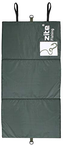 Zite Fishing Karpfen Abhakmatte Karpfen-Matte Angeln - Mit Einhänge-Ringen für Fisch-Waage - 100x60cm Aufrollbar - Abhakmatte Angeln Karpfen