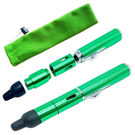 Butane Torch Lighter, Fengfang Metal All-in-One Tube Built-in Detachable Refillable Butane Torch Handheld Lighter (1 Pack Green)