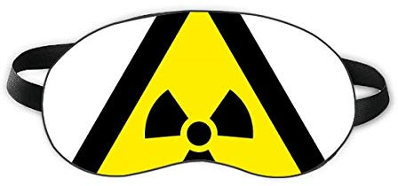 Warning Symbol Yellow Black Ionization Radiation Triangle Sleep Eye Shield Soft Night Blindfold Shade Cover