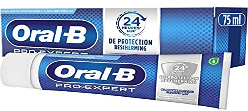 Oral-B Pro Expert Zahnpasta für gesunde Weißheit, 75 ml, hellt Flecken auf der Oberfläche ab und schützt 24 Stunden am Tag, zweimal pro Tag gegen Plaque
