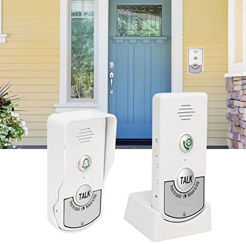 Sonnettes d'interphone Vocal interphone sans fil sonnettes sans Fil à interphone sans fil exterieur etanche Forte Puissance de pénétration à 1000 m de Distance pour la Maison Campanas