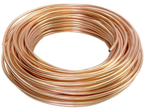 MOCNT Tuyau de Frein en Cuivre de Voiture 10m 1/4 6,35mm - Kit de Conduite de Frein Revêtement - Replacement Auto Tube de Carburant