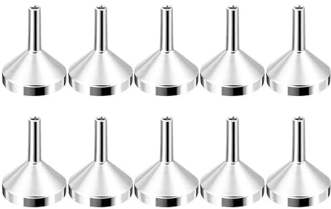 SHEGOTO - Piccolo imbuto di riempimento dell'imbuto della cucina in metallo per un facile trasferimento e riempimento in piccole bottiglie