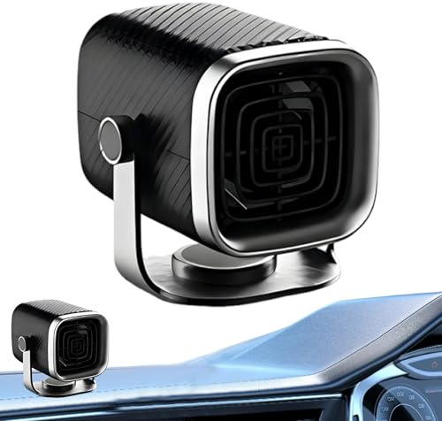 Qkbuza Appareil De Chauffage pour Automobile - 2 en 1 Ventilateur Dégivreur de Vitre,Branchement Rapide Dégivreur De Pare-Brise,Destiné À L'Air Chaud Refroidissement Camion Temps Froid Vitre