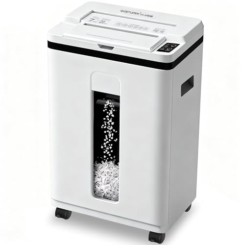 QUIETLEMON Paper Shredder 200-Sheet Auto Feed, Touchscreen Heavy Duty Shredders, 40 Min Non-Stop, P-5 Ultra Security Shredder for Home Office, Micro Cut with Wheels, 5.8 Gal Bin, <60 dB(OL288)