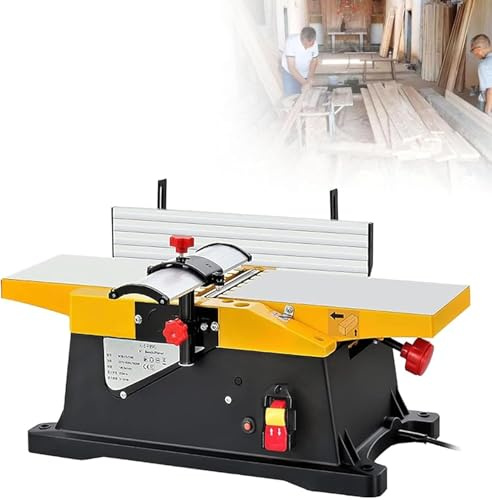 Benchtop Planer Thicknesser 1500W Electric Woodworking Tool, 12000RPM, 304mm Width Capacity, Depth Stop for Precision Thicknessing and Surfacing