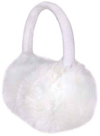 Sudawave Mädchen Damen Winter verstellbare Ohrenschützer Gestrickte Kunstpelz Plüsch Ohrenschützer Mode Ohrenwärmer (Gewöhnliches Weiß)