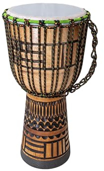 Mienloco - Tambour djembé de qualité supérieure - Avec sac de voyage (30 cm)