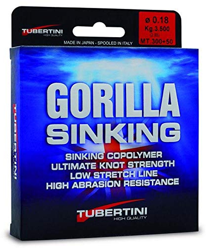 Tubertini Filo da Pesca Gorilla Sinking Affondante Ideale per Tutte Le Tecniche di Pesca