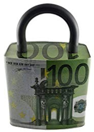 Spardose in Schlossform, 100 Euro, 26 x 16 cm