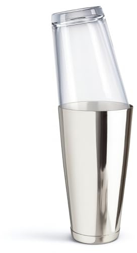 BarBits Boston Cocktail Shaker Set - 28oz Stainless Steel Weighted Tin & 16oz Mixing Glass