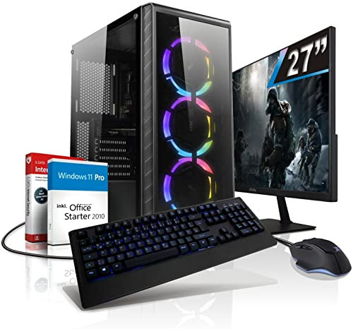 Komplett PC 4K RTX Intel i7 8-Thread Raytracing Ultra Gaming Computer mit 3 Jahren Garantie! | i7 3770 8-Thread CPU | 32GB | Geforce RTX 3050 8GB DDR6 | 1TB SSD | 27-Zoll | Windows 11 | WLAN | #7207