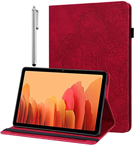 GLANDOTU Hülle für Google Pixel Tablet 2023 Schutzhülle mit Stylus und Stifthalter - Ultra Dünn Flip PU Leder Cover Case für Google Pixel Tablet Hülle (Rot)